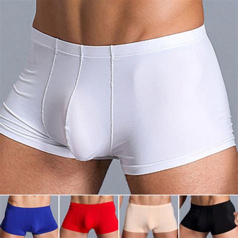 men s ice silk boxer briefs ultra thin underwear shorts underpants