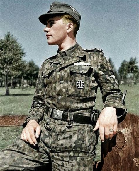 Waffen Ss Soldier Chilling Colourised By Me R Uniformporn