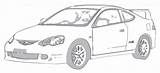 Integra Honda 2002 Drawing 2006 Aerpro 1993 2001 sketch template