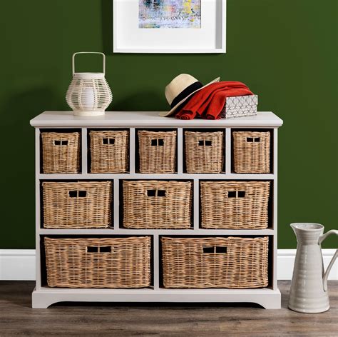 tetbury storage unit large chest  drawers storage baskets fully