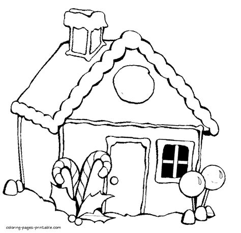 christmas winter house coloring pages png  file