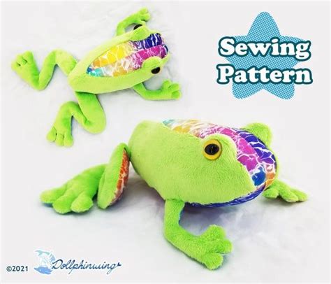 tree frog plushie sewing pattern frog stuffed animal plush etsy
