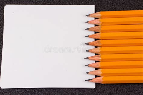 simple pencils  blank sheet stock photo image  inspiration empty
