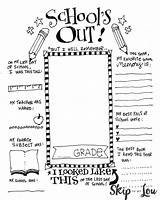 School End Printable Coloring Last Memory Book Fun Teacher Year Pages Preschool Activities Printables Skip Lou Schools Coolest First Summer sketch template