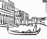 Gondola Pontos Monumentos Colorirgratis Sights sketch template