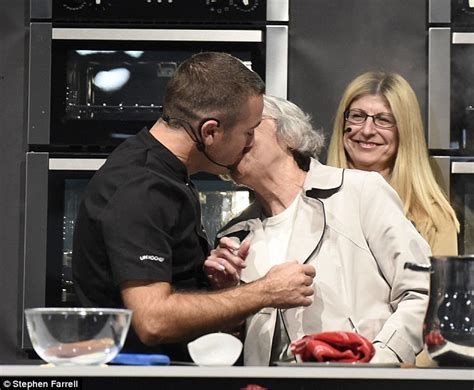 gino d campo shares kiss with elderly woman during live