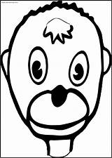 Coloring Monkey Baboon Printable Cartoon Face Wecoloringpage sketch template