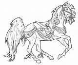 Coloring Horse Pages Carousel Horses Printable Adults Celestial Animals Pretty Print Adult Deviantart Color Colouring Animal Coloriage Cheval Getcolorings Disney sketch template