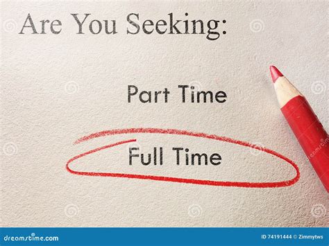 full time job stock photo image  underemployed wanted