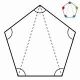 Pentagono Angoli Somma Calcolare Esempio Geometriche Coloradisegni sketch template