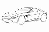Aston Vantage Patent Fuite Kleurplaten Supercar sketch template