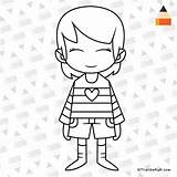 Frisk Undertale Draw Coloring Pages Drawings Easy Animation Playable Protagonist Character Main Template sketch template
