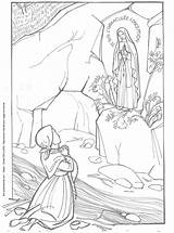 Coloriage Lourdes Vierge Depuis Enfant sketch template