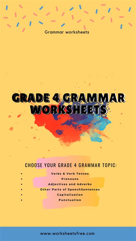 grade  grammar worksheets worksheets