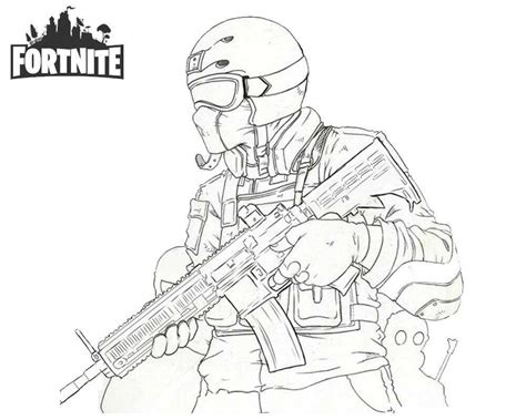 fortnite instinct holds rifle guns coloring page  printable
