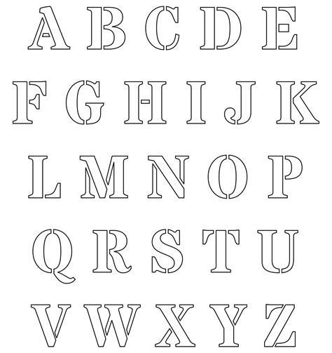 printable letters cut   printable alphabet template upper case
