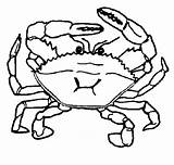 Crab Coloring Pages Color Kids Animals Print Cartoon Printable Cliparts Clip Drawing Clipart Shellfish Blue Colouring Water Animal Template Sheets sketch template