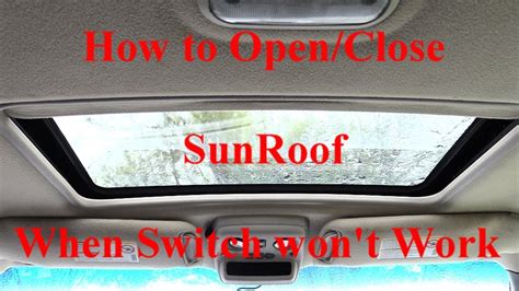 sunroof wont open close quick hack works