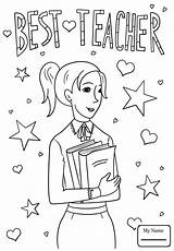 Teacher Coloring Pages Printable Appreciation Getdrawings sketch template