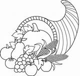 Cornucopia Thanksgiving Clip Clipart Line Harvest Fall Drawing October Cliparts Drawings Coloring Pages Collection Outline Autumn Clipartfest Library Welcome Season sketch template