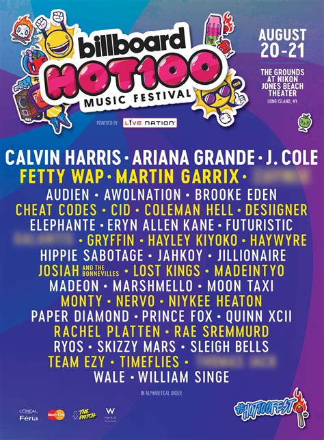 Billboard Hot 100 Fest Lineup Calvin Harris Ariana Grande And More