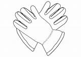 Guantes Colorear Gants Guanti Disegno Handschuhe Handschoenen Kleurplaat Malvorlage Gant Ausmalbild Zum Vetement Stampare sketch template
