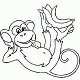 Monkey Coloring Pages Visit sketch template