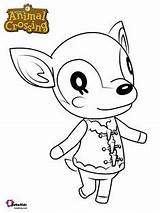 Crossing Animal Coloring Pages Super Nook Tom sketch template