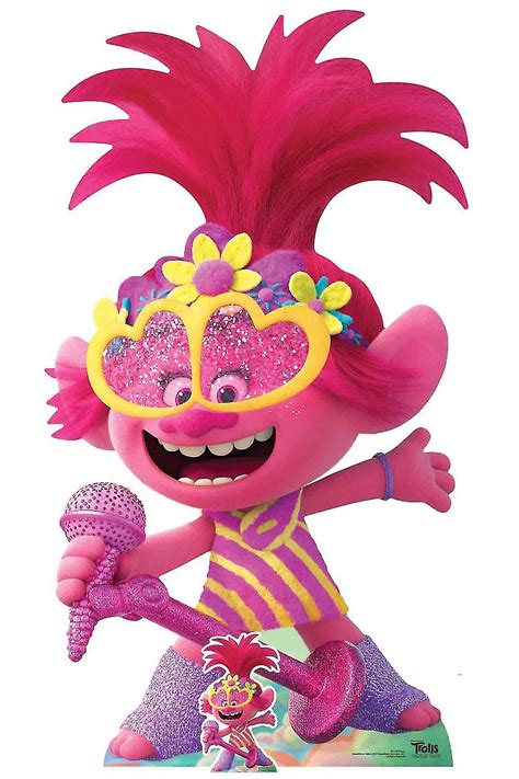 princess poppy singing official trolls world tour lifesize cardboard