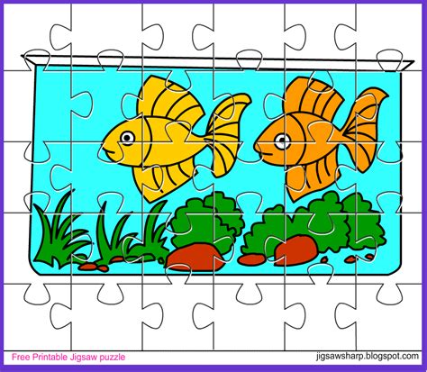 printable jigsaw puzzle game aquarium jigsaw puzzle