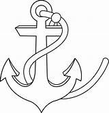 Coloring Pages Anchor Outline Printable Sweetclipart sketch template