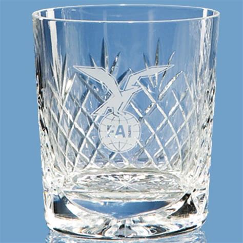 Durham Lead Crystal Panel Whisky Tumbler Engraved Whisky