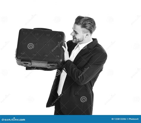 man carries black case  hands businessman   briefcas stock photo image  carry