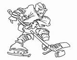 Hockey Player Coloring Professional Coloringcrew sketch template