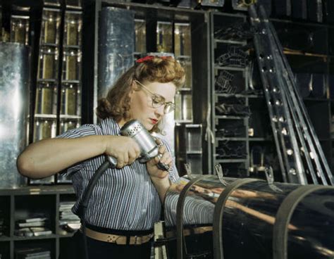homefront woman working in factory