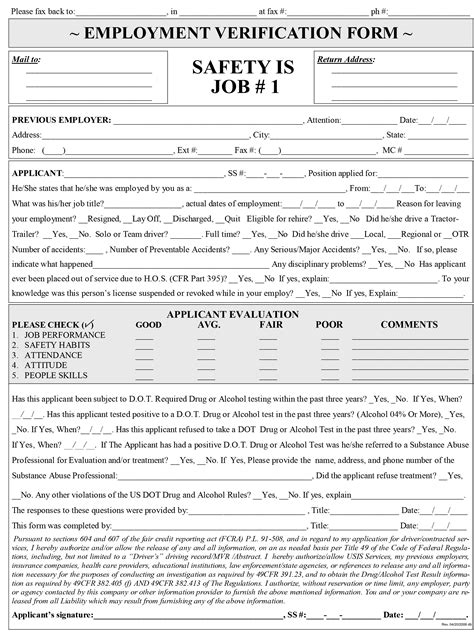 Drivers Application Printable 7 Tvm Trucking