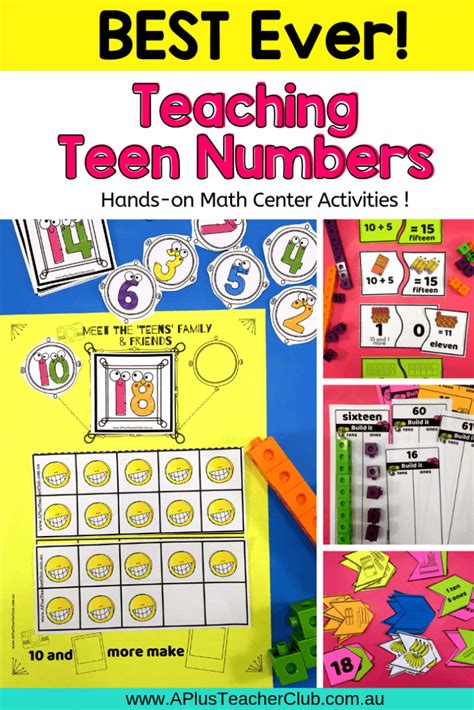 teen number math center activities   teaching resources