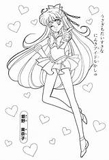 Sailor Venus Coloring Moon Pages Crystal Printable Print Series Getdrawings Manga Scouts Colouring Color Sailors Template Choose Board Stitch sketch template