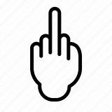 Gesture Middle Curse Swearing Iconfinder Cursing Offensive sketch template