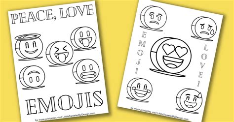 emoji coloring pages life  sweeter  design