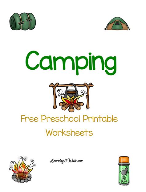 camping preschool printable worksheets camping theme preschool