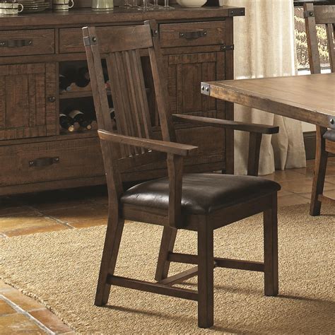 padima rustic dining arm chair  faux leather cushion quality