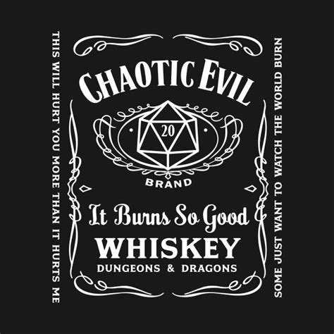 Chaotic Evil Alignment Dandd Dungeons And Dragons T Shirt Teepublic