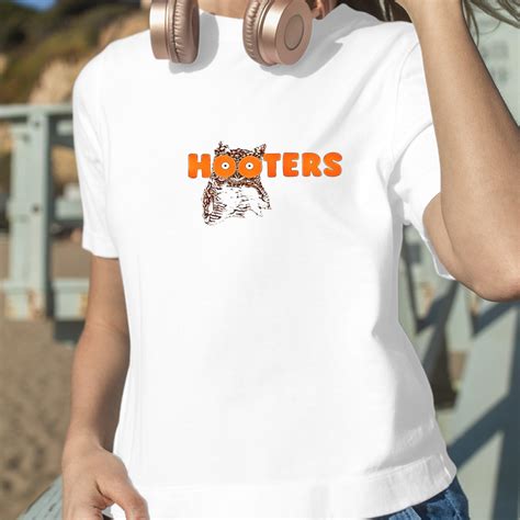 hooters owl boobs american sexy waitress shirt