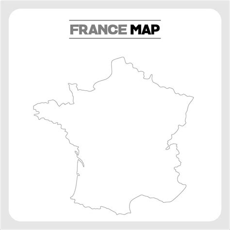 frankreich karte umriss vektor illustration auf weissem hintergrund