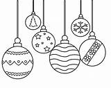 Coloring Christmas Ornament Pages Printable Adults Tree Ornaments Simple Colouring Kids Printables Freecoloring Choose Board sketch template