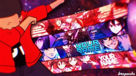 top  anime banner templates  youtube