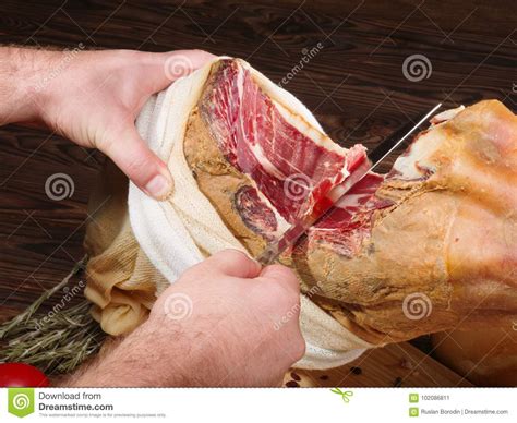 Jamon Slicing Traditional Spanish Meat Mediterranean