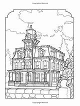 Coloring Victorian Pages House Houses Printable Book Adults Adult Dover Colouring Homes Kristin Helberg Daniel Print Books Sheets Kids Publications sketch template