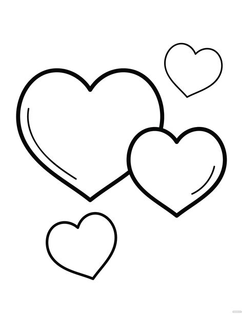 easy heart coloring page  kids rose coloring pages shape